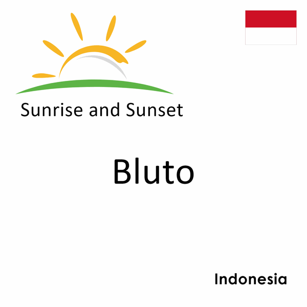 Sunrise and sunset times for Bluto, Indonesia