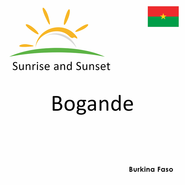 Sunrise and sunset times for Bogande, Burkina Faso