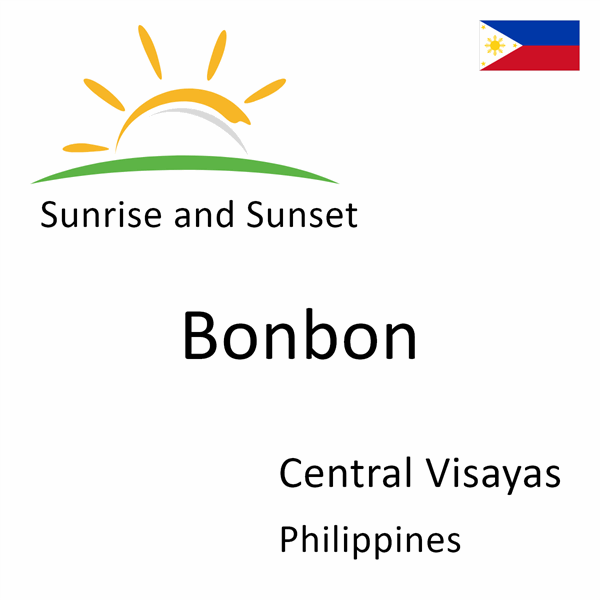 Sunrise and sunset times for Bonbon, Central Visayas, Philippines