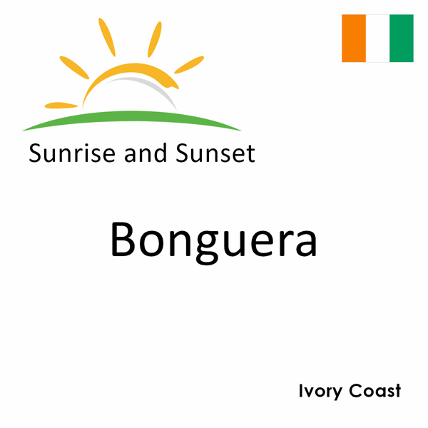 Sunrise and sunset times for Bonguera, Ivory Coast