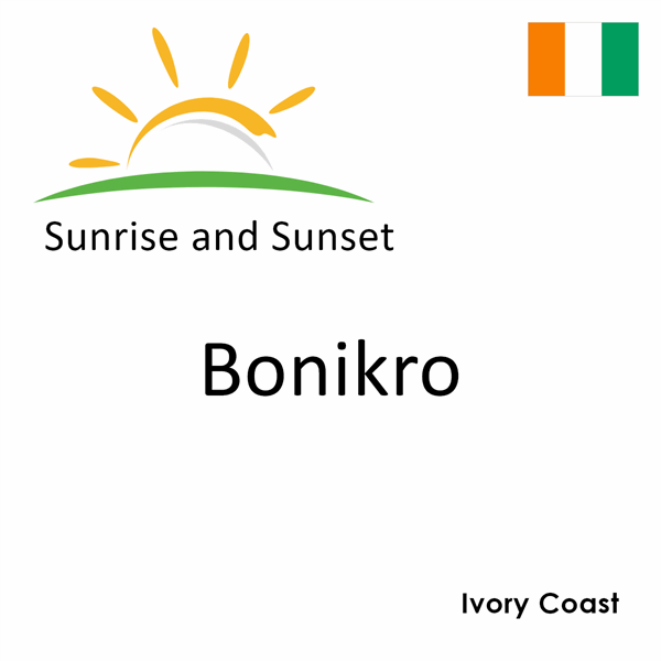 Sunrise and sunset times for Bonikro, Ivory Coast