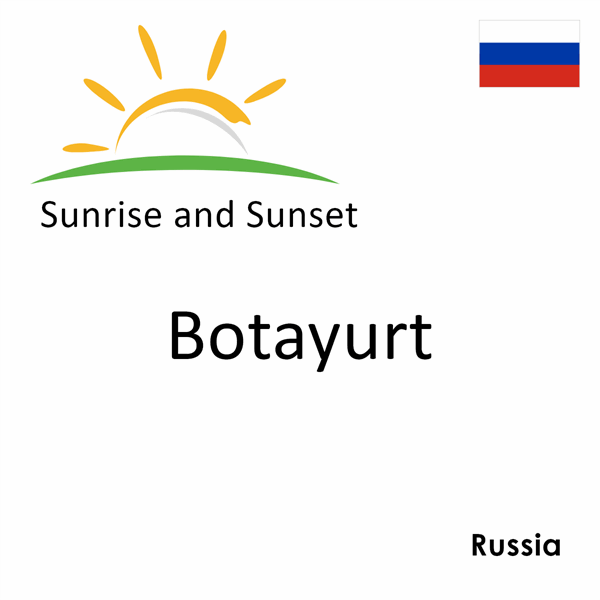 Sunrise and sunset times for Botayurt, Russia