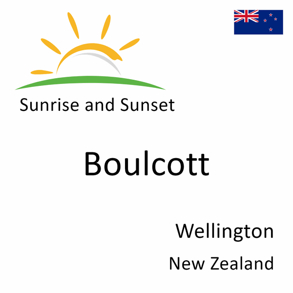 Sunrise and sunset times for Boulcott, Wellington, New Zealand
