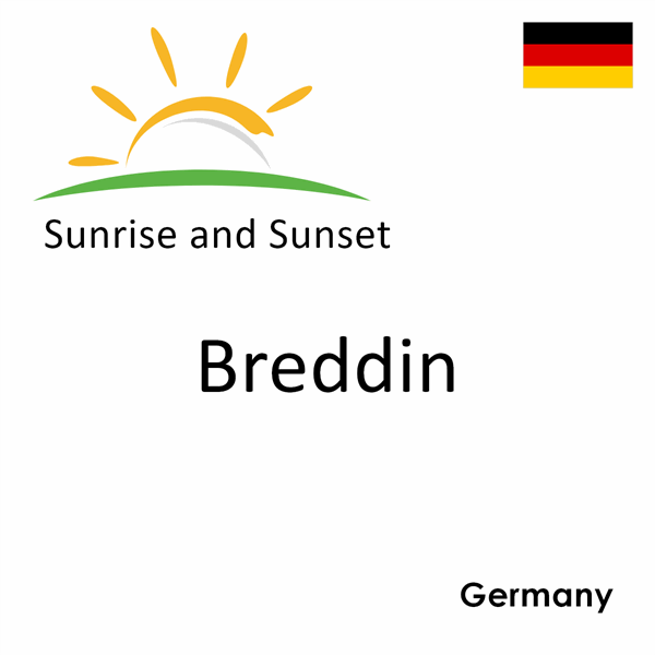 Sunrise and sunset times for Breddin, Germany