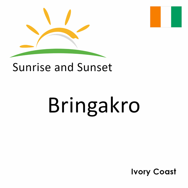 Sunrise and sunset times for Bringakro, Ivory Coast