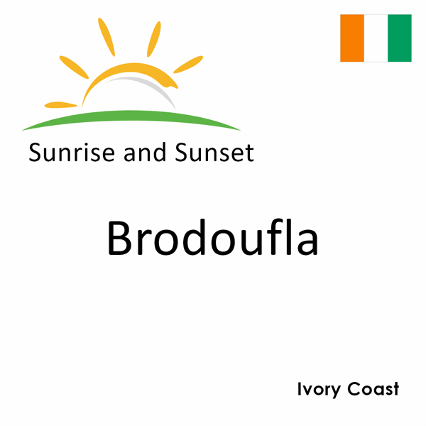 Sunrise and sunset times for Brodoufla, Ivory Coast