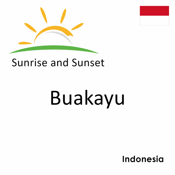 Sunrise and sunset times for Buakayu, Indonesia