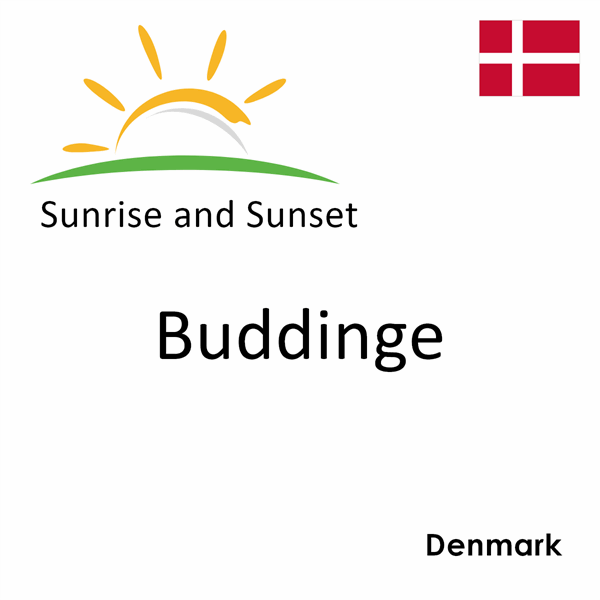 Sunrise and sunset times for Buddinge, Denmark