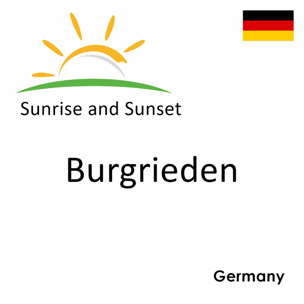 Sunrise and sunset times for Burgrieden, Germany