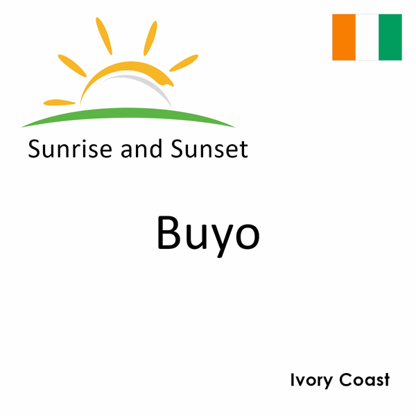Sunrise and sunset times for Buyo, Ivory Coast