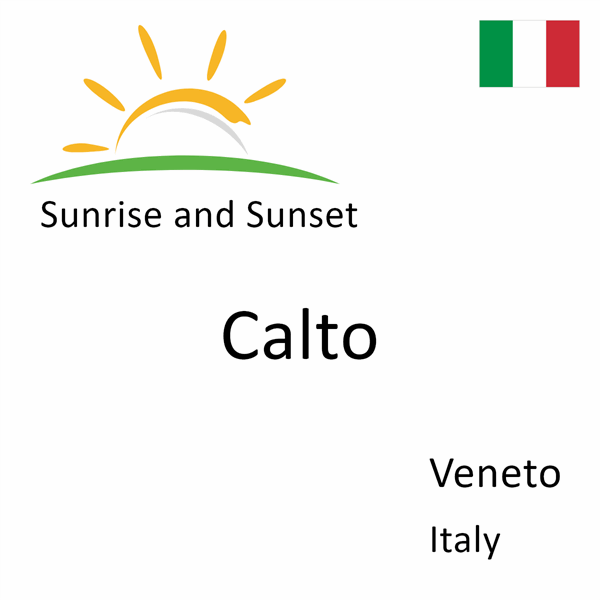 Sunrise and sunset times for Calto, Veneto, Italy