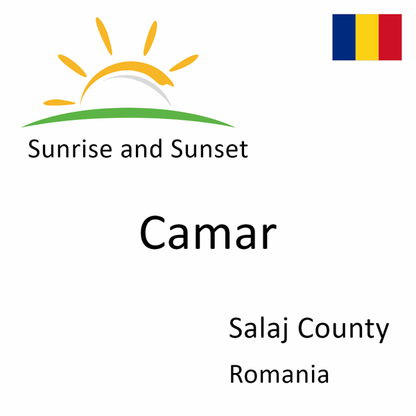 Sunrise and sunset times for Camar, Salaj County, Romania