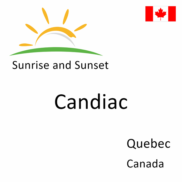 Sunrise and sunset times for Candiac, Quebec, Canada
