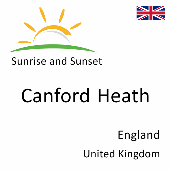 Sunrise and sunset times for Canford Heath, England, United Kingdom