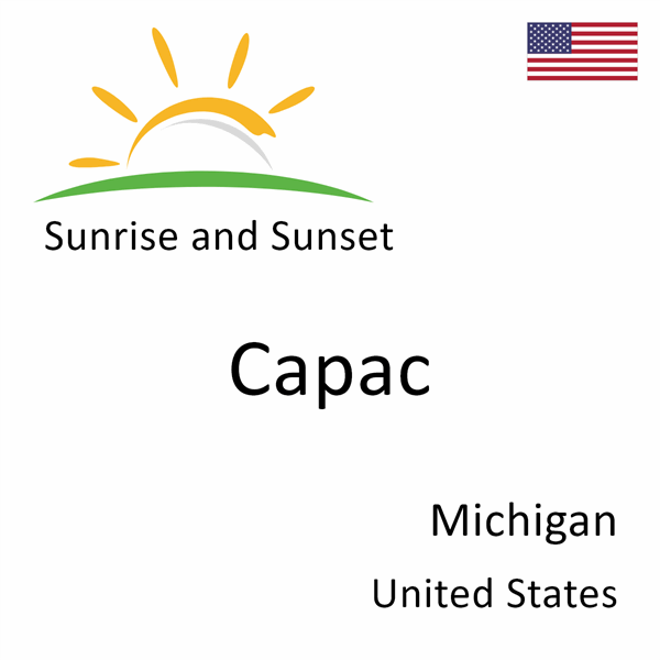 Sunrise and sunset times for Capac, Michigan, United States