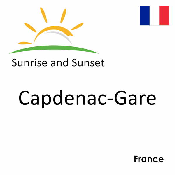 Sunrise and sunset times for Capdenac-Gare, France