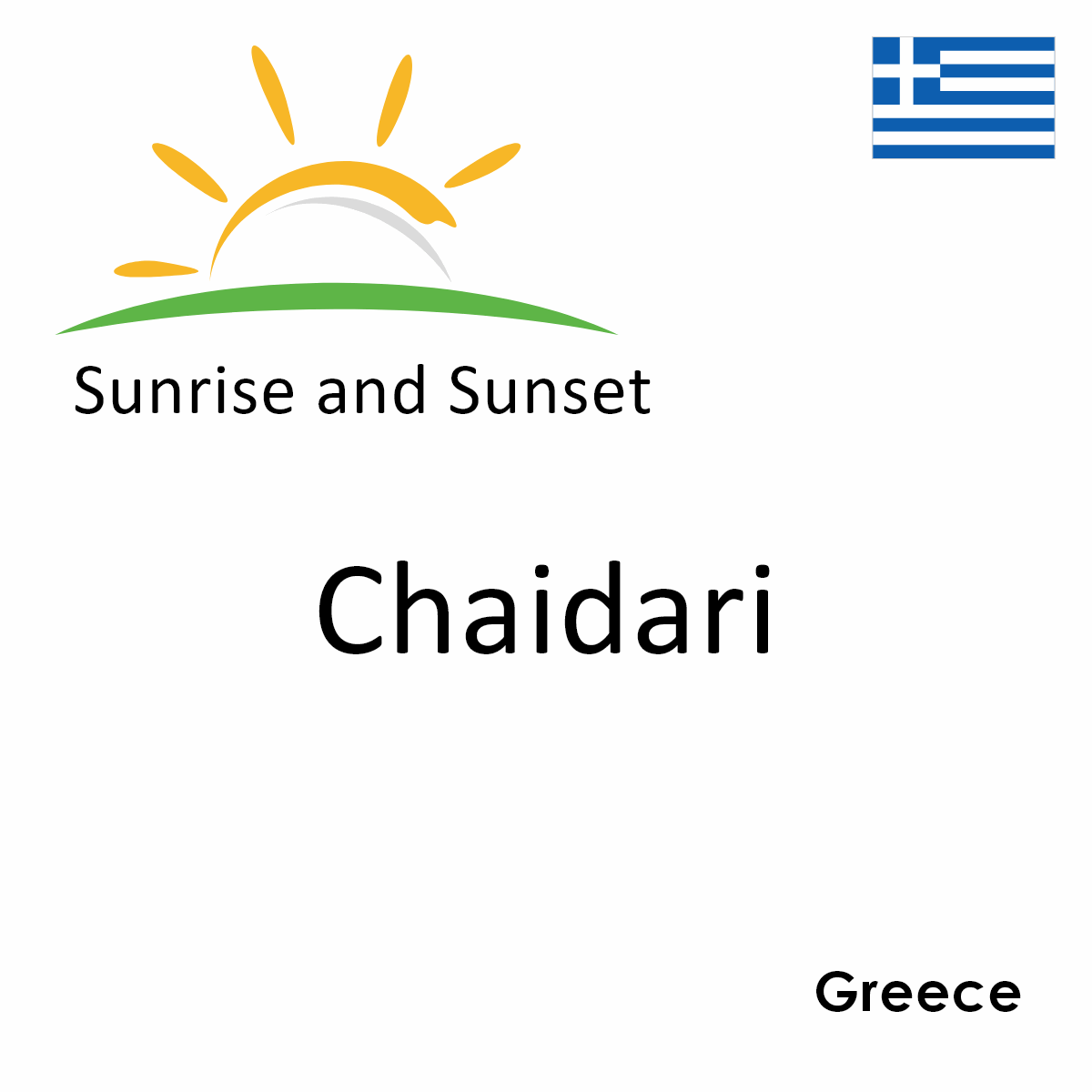 Sunrise and Sunset Times in Chaidari, Greece