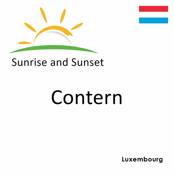 Sunrise and sunset times for Contern, Luxembourg