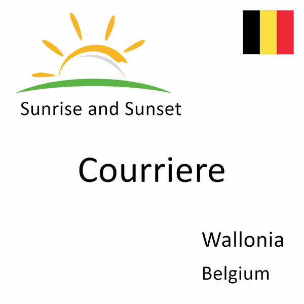 Sunrise and sunset times for Courriere, Wallonia, Belgium