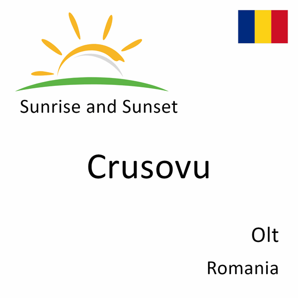 Sunrise and sunset times for Crusovu, Olt, Romania