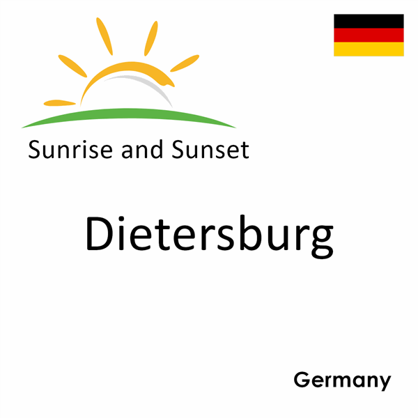 Sunrise and sunset times for Dietersburg, Germany