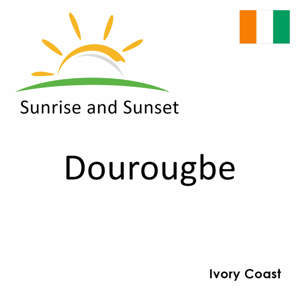 Sunrise and sunset times for Dourougbe, Ivory Coast