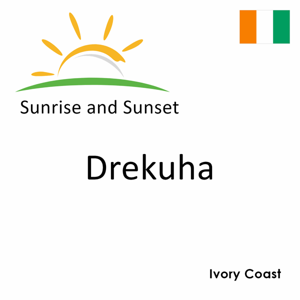 Sunrise and sunset times for Drekuha, Ivory Coast