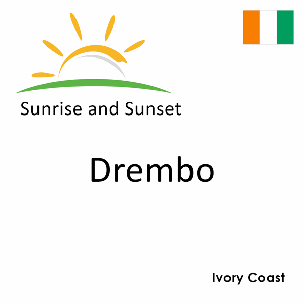 Sunrise and sunset times for Drembo, Ivory Coast