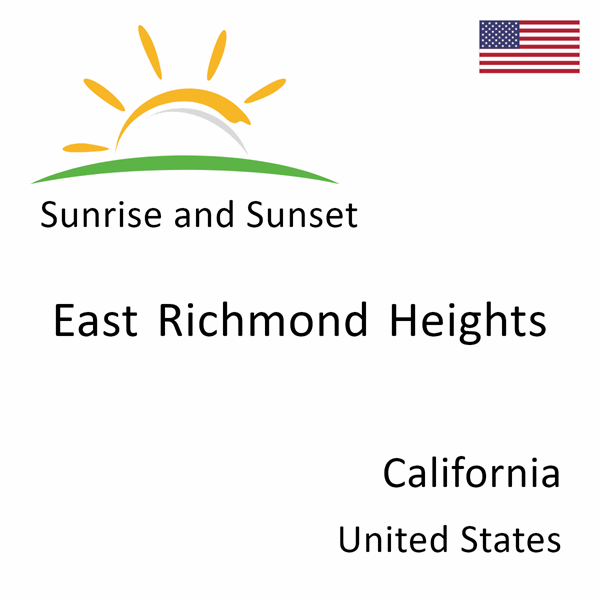 Sunrise and sunset times for East Richmond Heights, California, United States