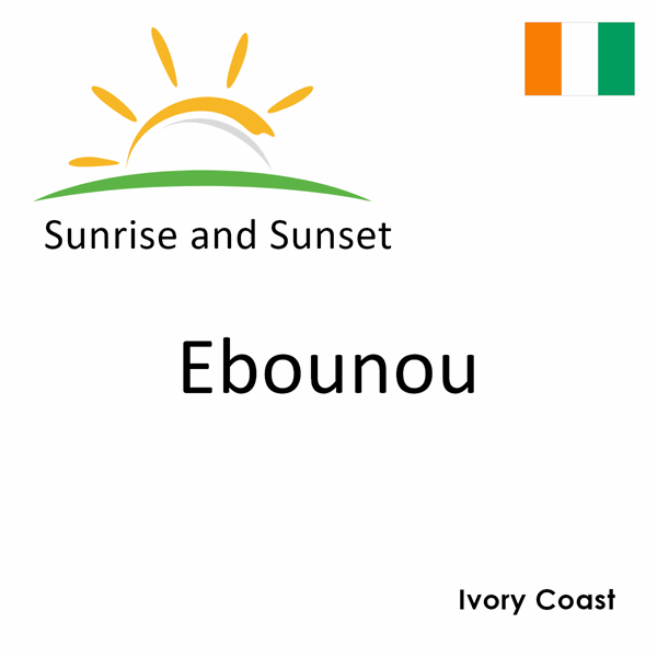 Sunrise and sunset times for Ebounou, Ivory Coast