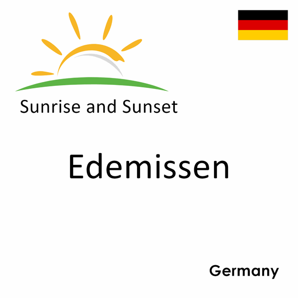 Sunrise and sunset times for Edemissen, Germany
