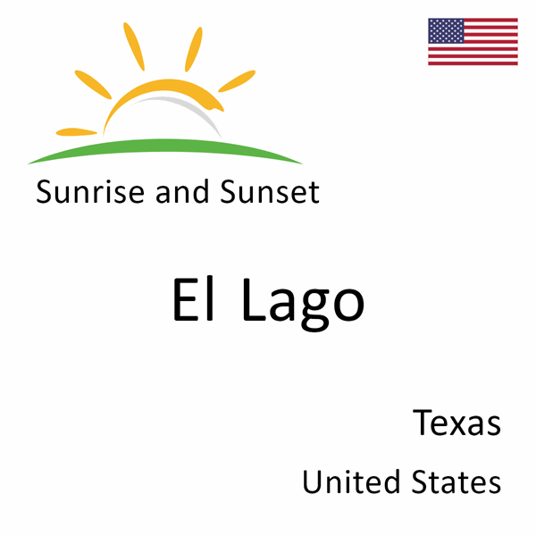 Sunrise and sunset times for El Lago, Texas, United States