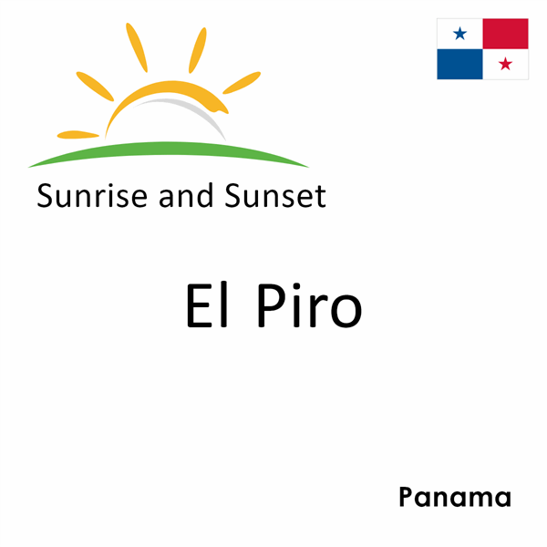 Sunrise and sunset times for El Piro, Panama