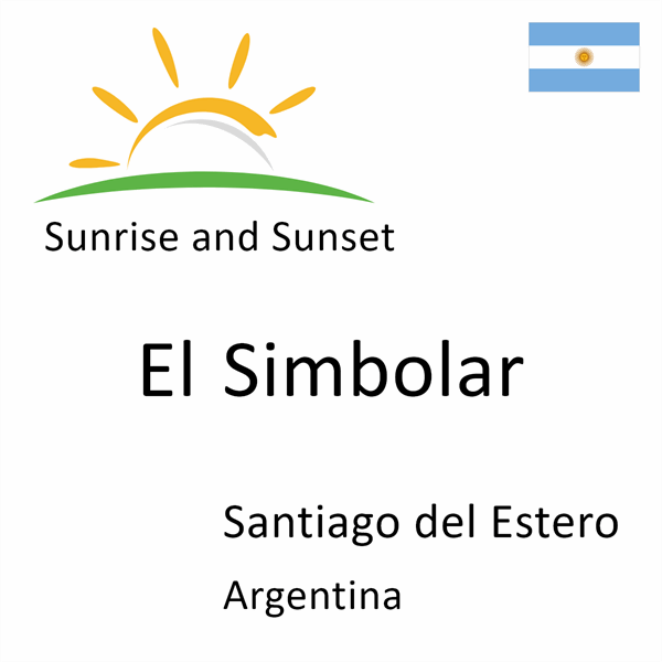 Sunrise and sunset times for El Simbolar, Santiago del Estero, Argentina