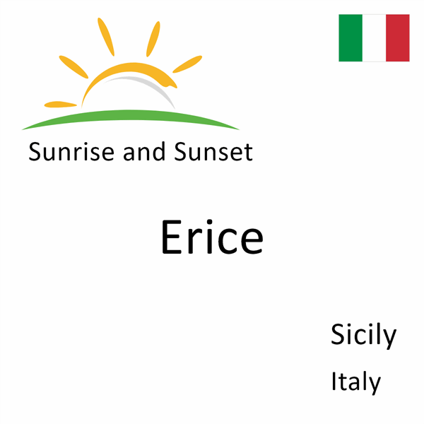 Sunrise and sunset times for Erice, Sicily, Italy