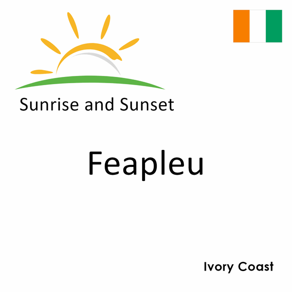 Sunrise and sunset times for Feapleu, Ivory Coast