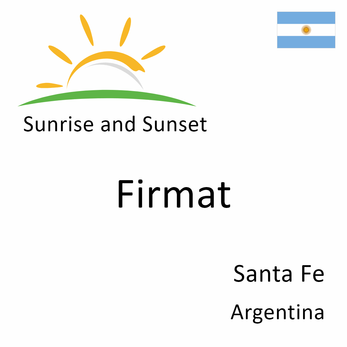 Sunrise and Sunset Times in Firmat, Santa Fe, Argentina