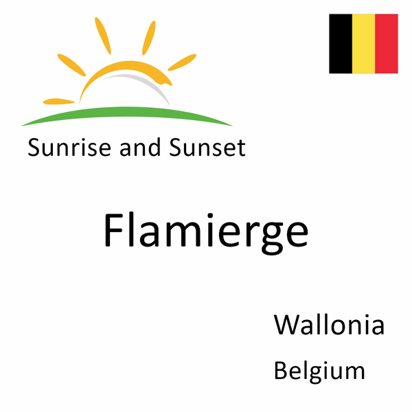 Sunrise and sunset times for Flamierge, Wallonia, Belgium