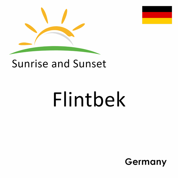 Sunrise and sunset times for Flintbek, Germany