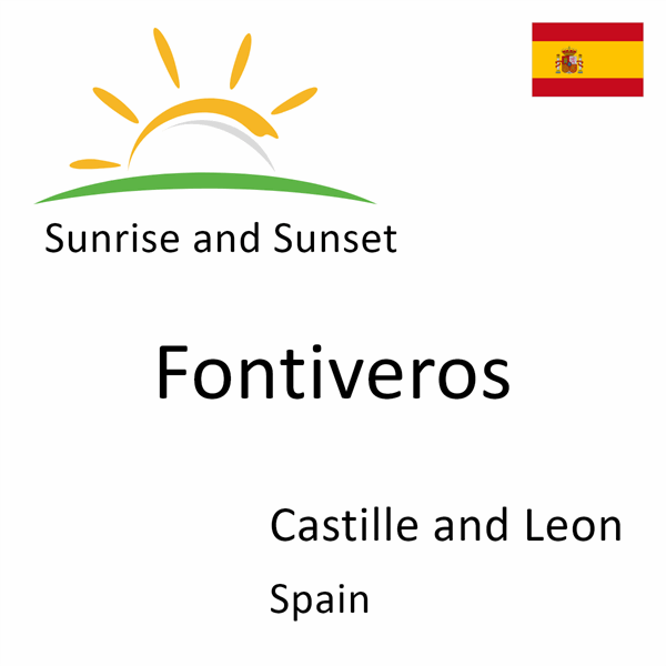 Sunrise and sunset times for Fontiveros, Castille and Leon, Spain