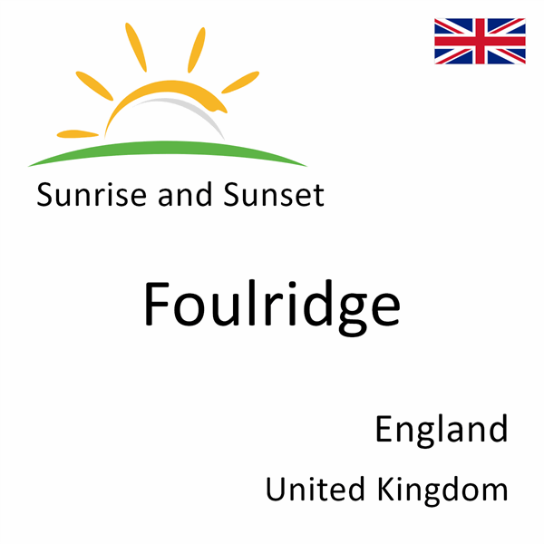 Sunrise and sunset times for Foulridge, England, United Kingdom