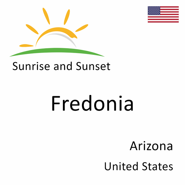 Sunrise and sunset times for Fredonia, Arizona, United States