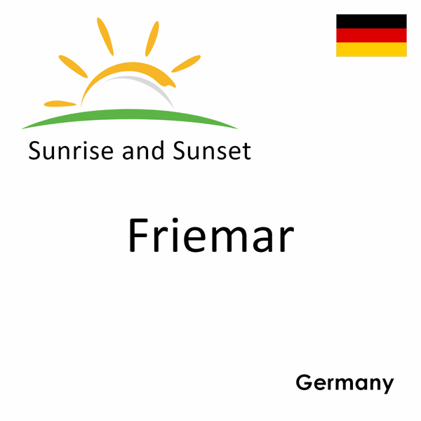 Sunrise and sunset times for Friemar, Germany