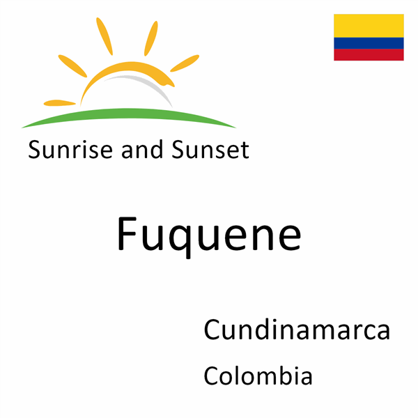 Sunrise and sunset times for Fuquene, Cundinamarca, Colombia