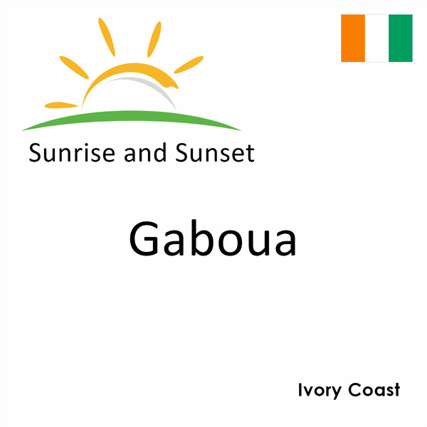 Sunrise and sunset times for Gaboua, Ivory Coast