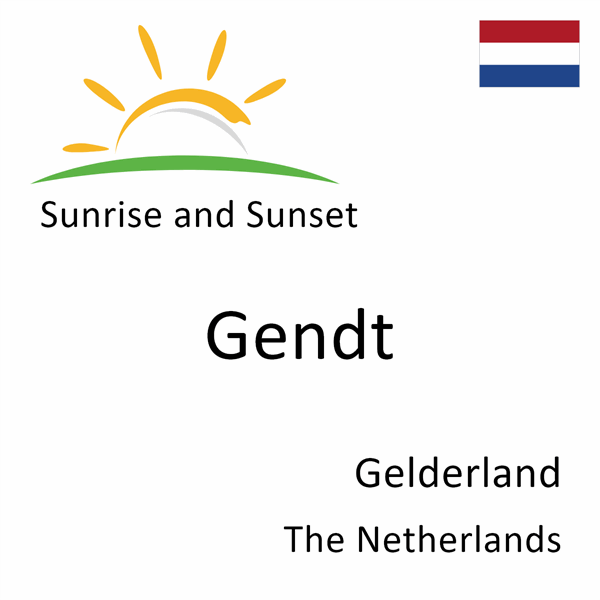 Sunrise and sunset times for Gendt, Gelderland, The Netherlands