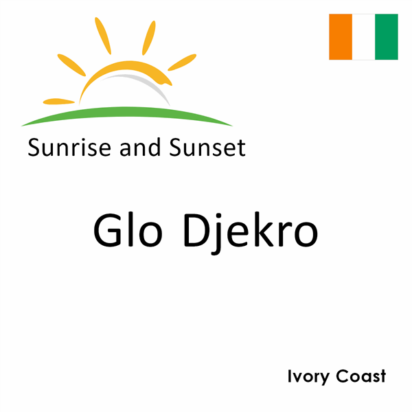 Sunrise and sunset times for Glo Djekro, Ivory Coast