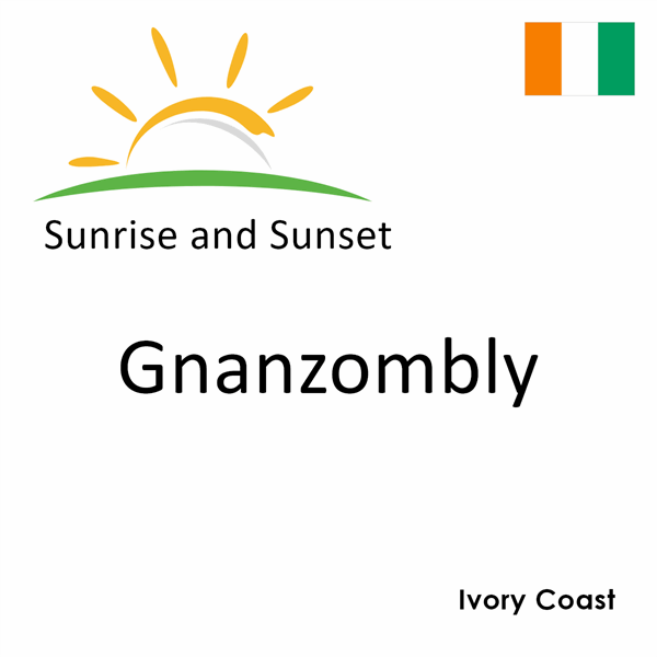 Sunrise and sunset times for Gnanzombly, Ivory Coast