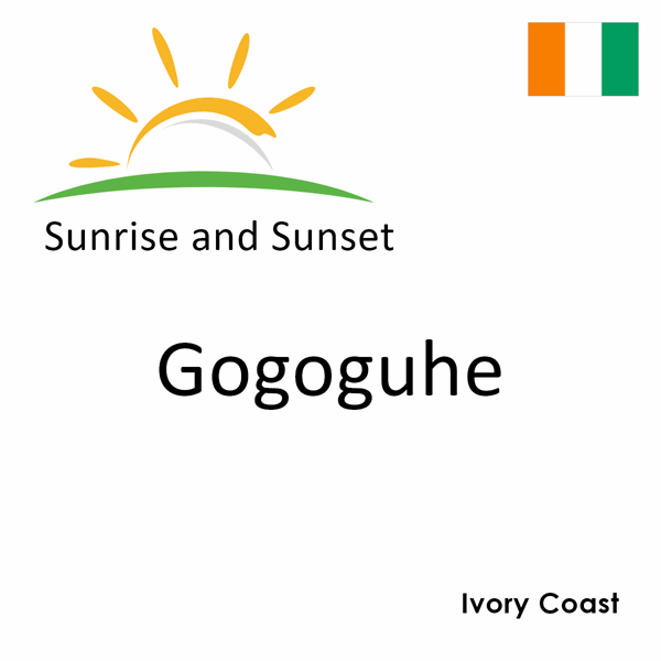 Sunrise and sunset times for Gogoguhe, Ivory Coast