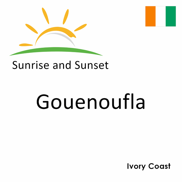 Sunrise and sunset times for Gouenoufla, Ivory Coast